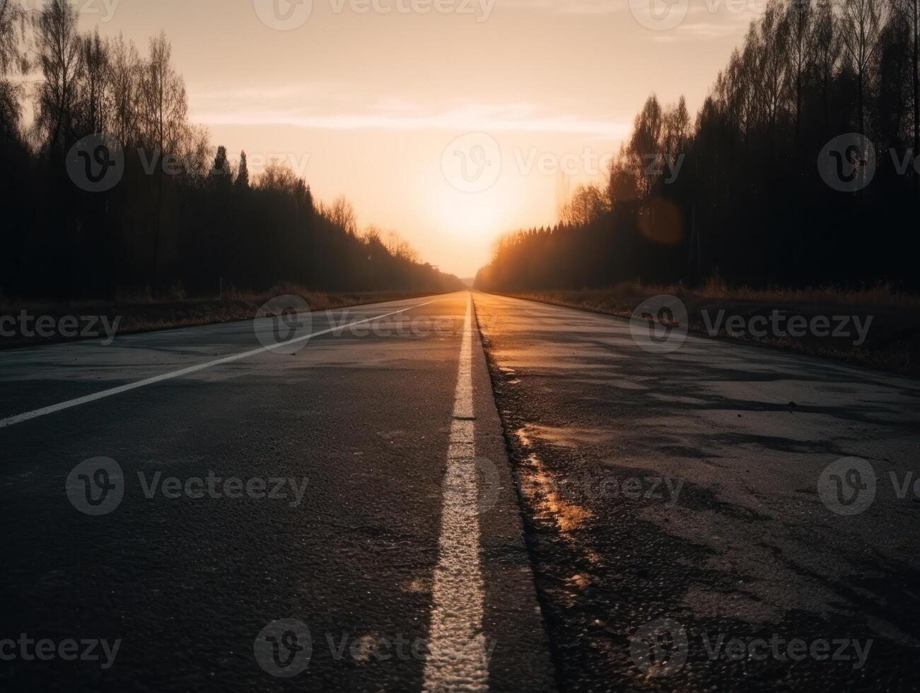 Race track Empty asphalt road concept Driving on an empty road Racing sports concept Created with technology photo