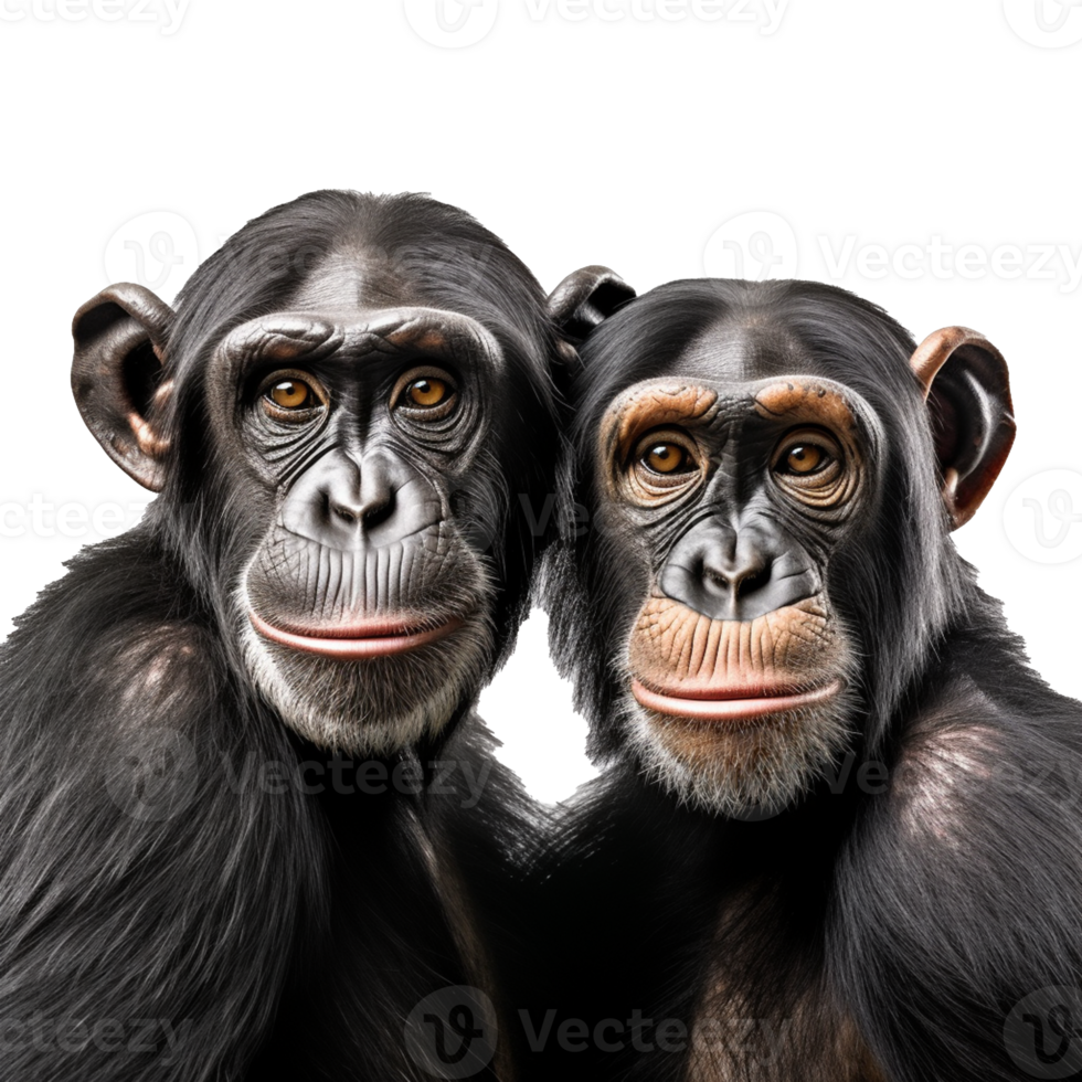 chimpanzee isolated on background with png