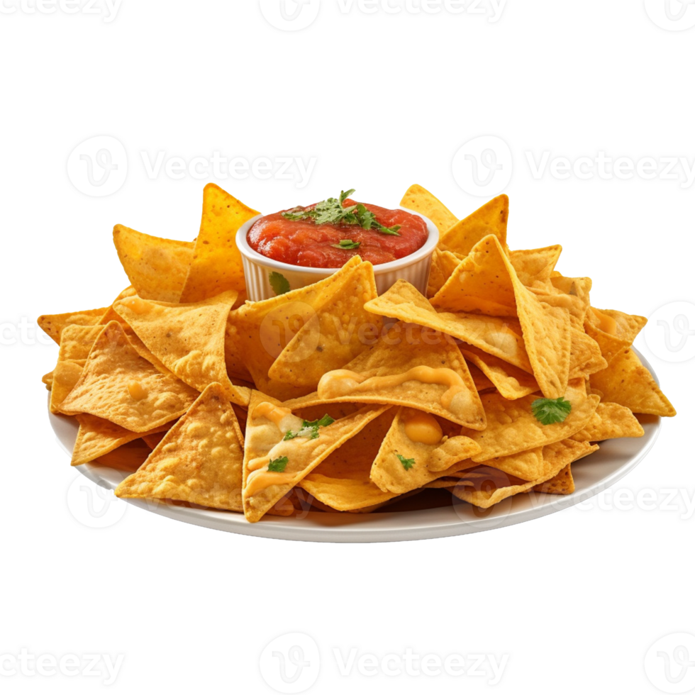 Nachos isolated on background with png