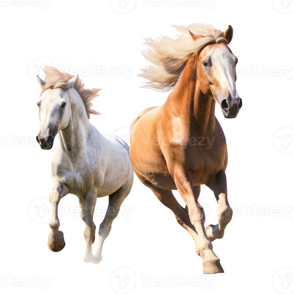 running horse isolated on background with png