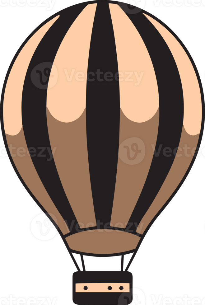 wijnoogst ballon logo in vlak lijn kunst stijl png