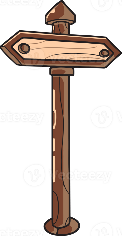 vintage signpost logo in flat line art style png