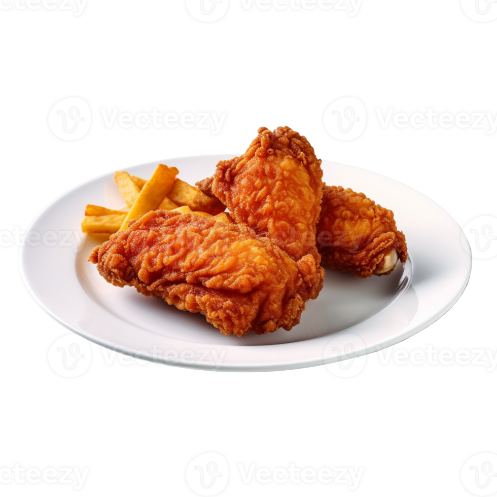 fried chicken isolated on background with png