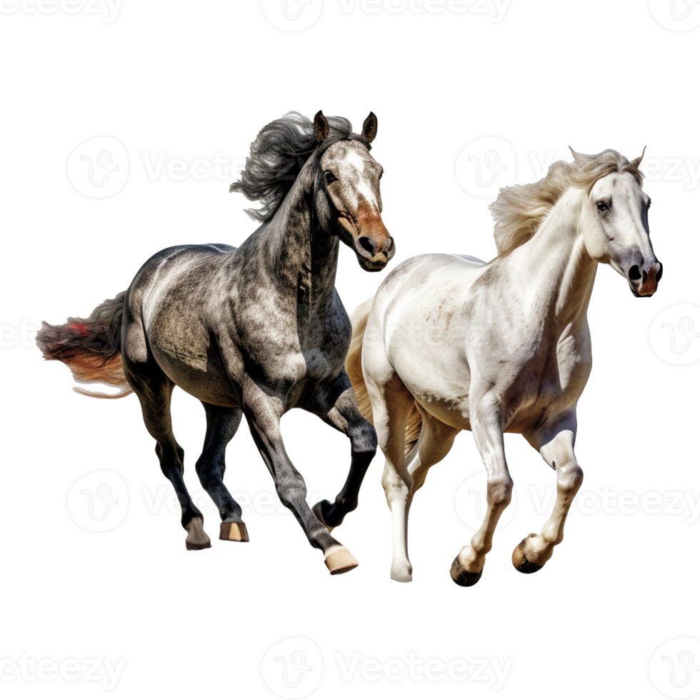 running horse isolated on background with png