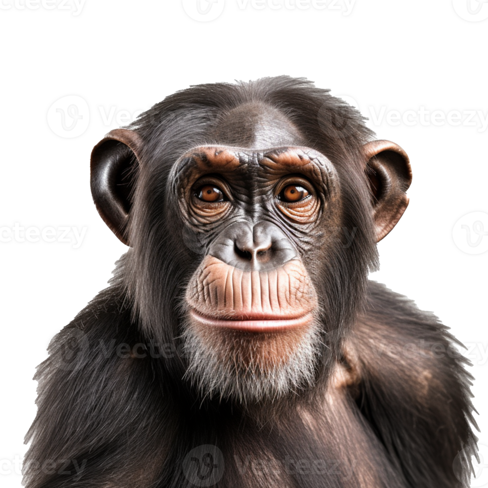 chimpanzee isolated on background with png