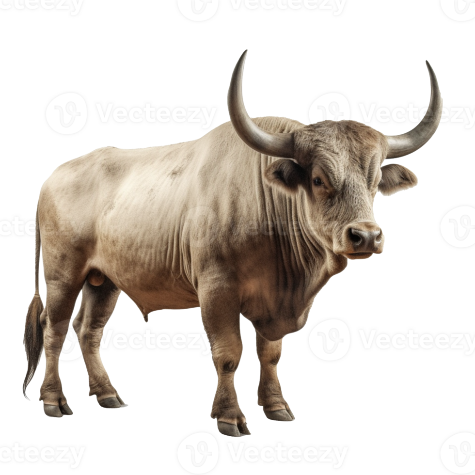bull isolated on background with png
