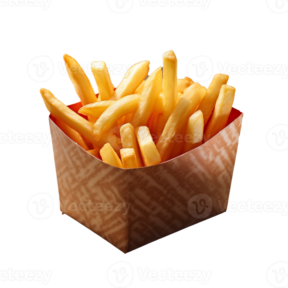 French Fries isolated on background with png