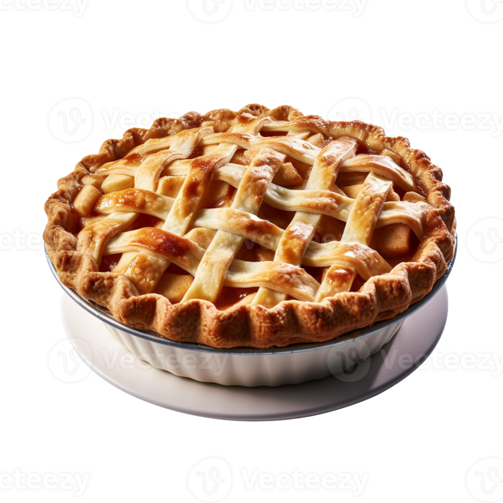 Apple Pie isolated on background with png
