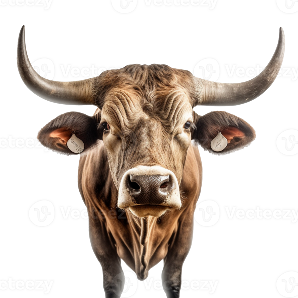 bull isolated on background with png