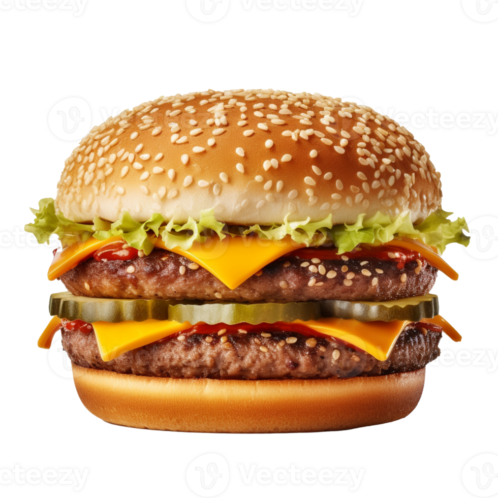 Hamburger isolato su sfondo con generativo ai png
