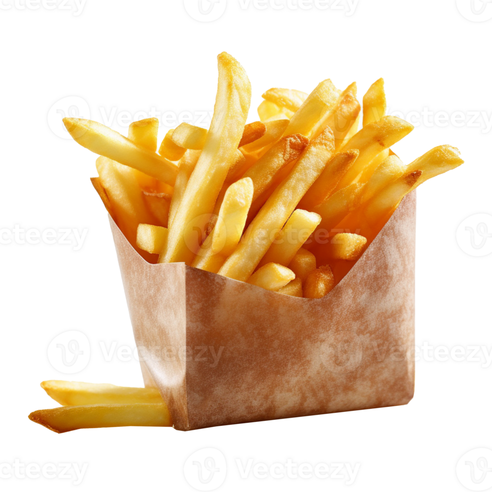 French Fries isolated on background with png