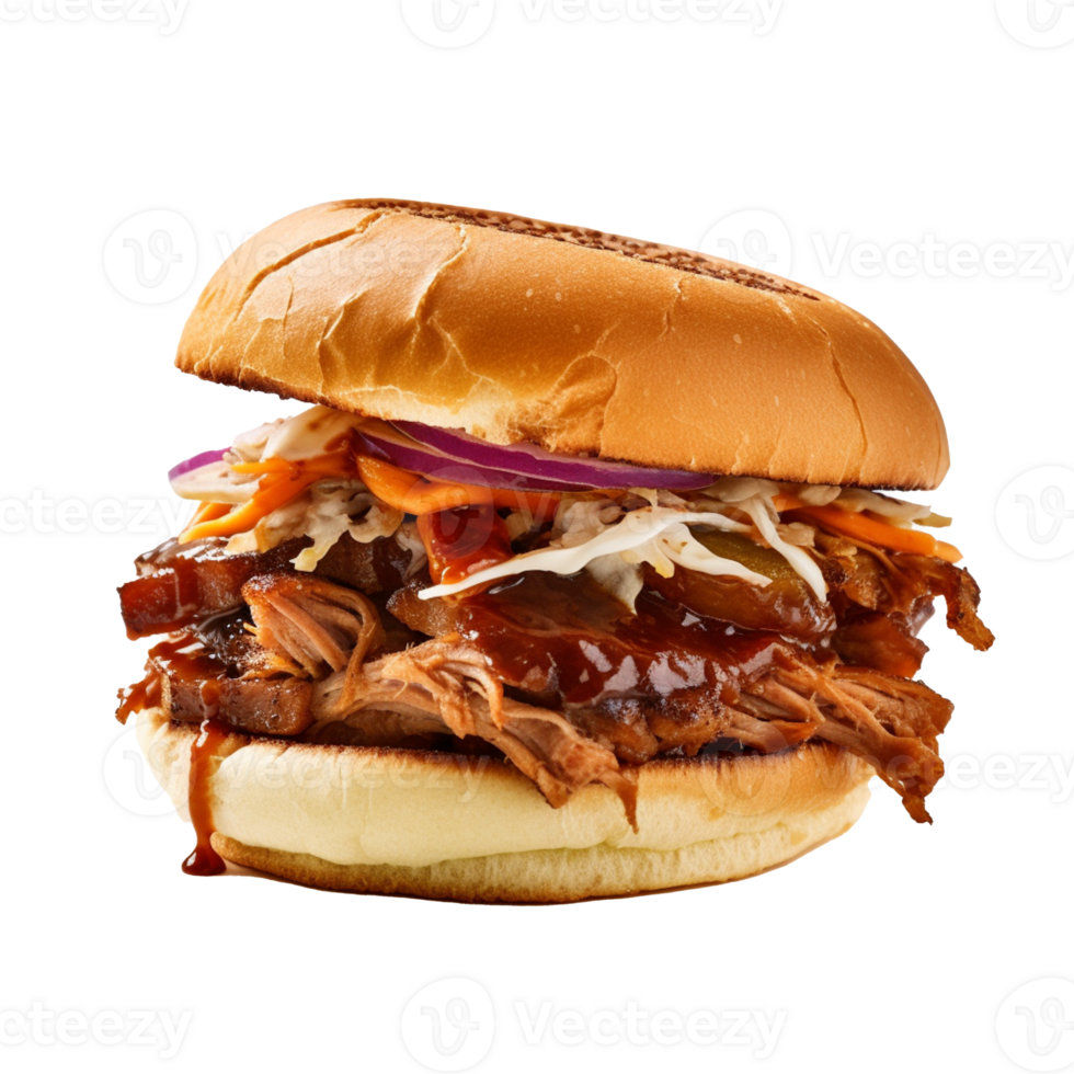 Hamburger isolated on background with png
