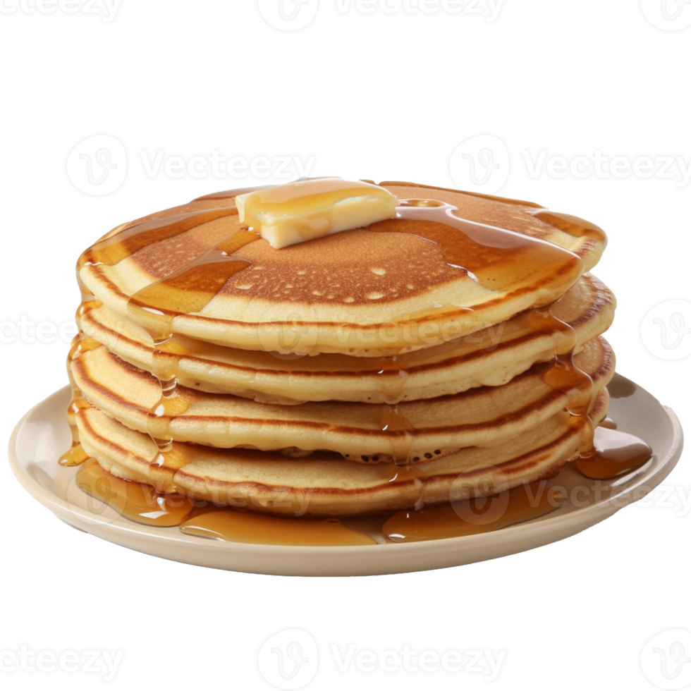 Pancakes isolated on background with png