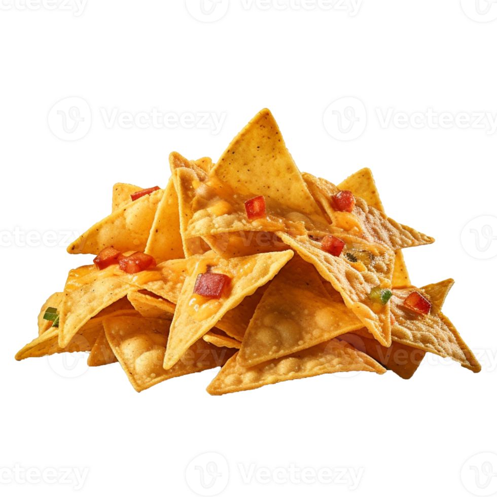 Nachos isolated on background with png