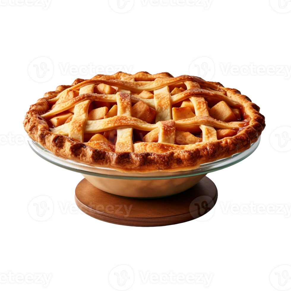 Apple Pie isolated on background with png