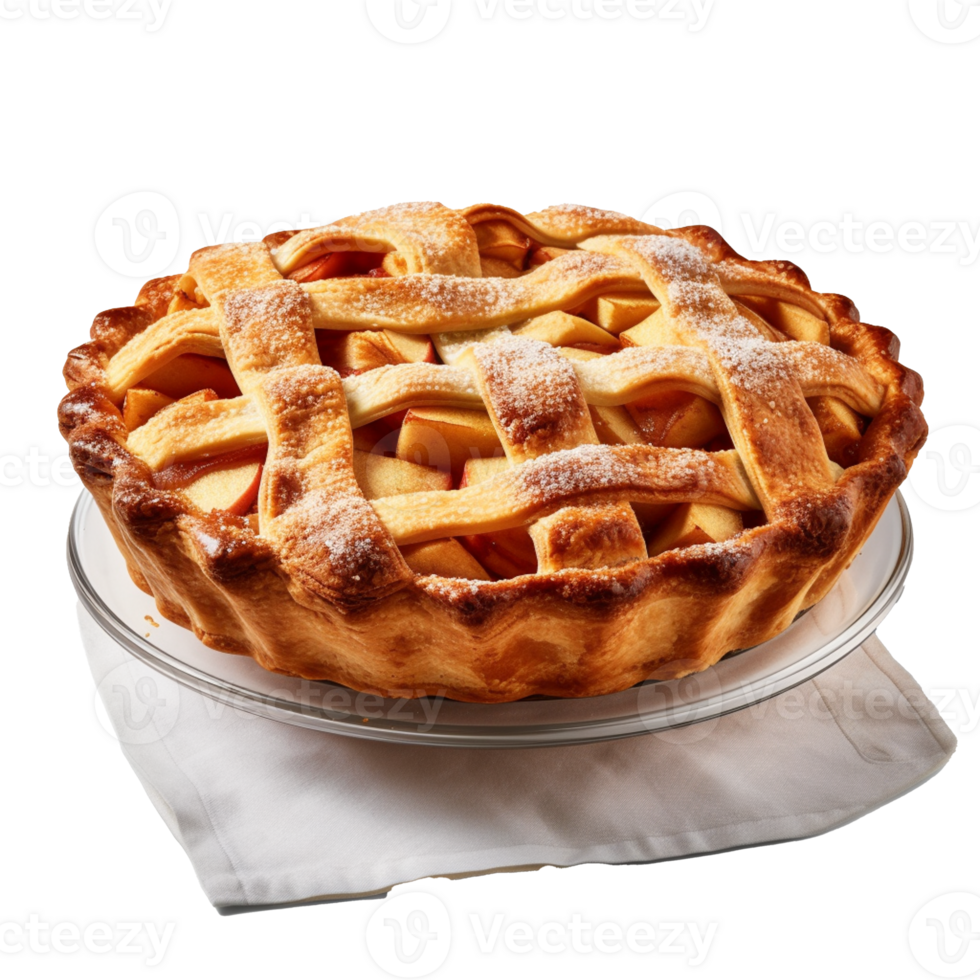 Apple Pie isolated on background with png