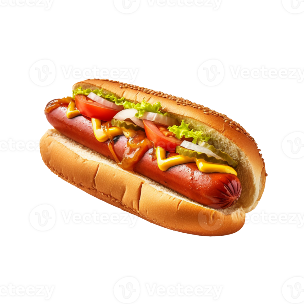 Hot Dog isolated on background with png
