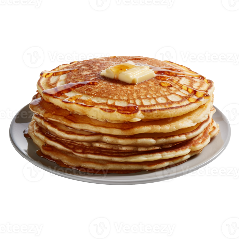 Pancakes isolated on background with png