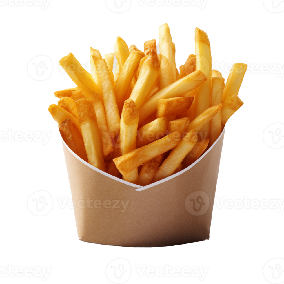 français frites isolé sur Contexte avec génératif ai png