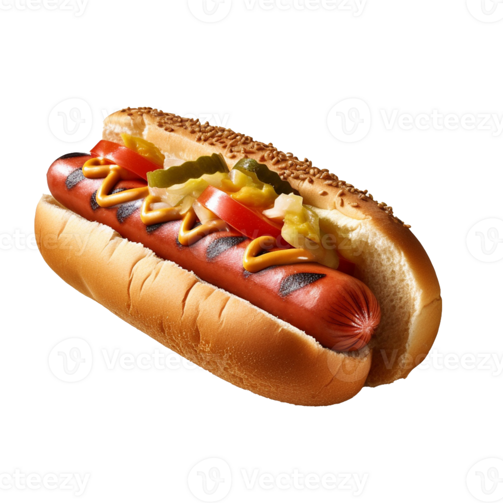 Hot Dog isolated on background with png