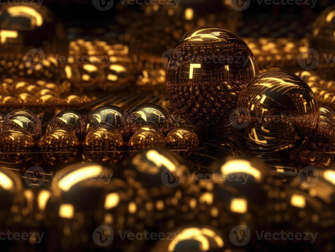 Dark black and gold glitter Geometric grid background Modern dark abstract texture Created with technology. photo