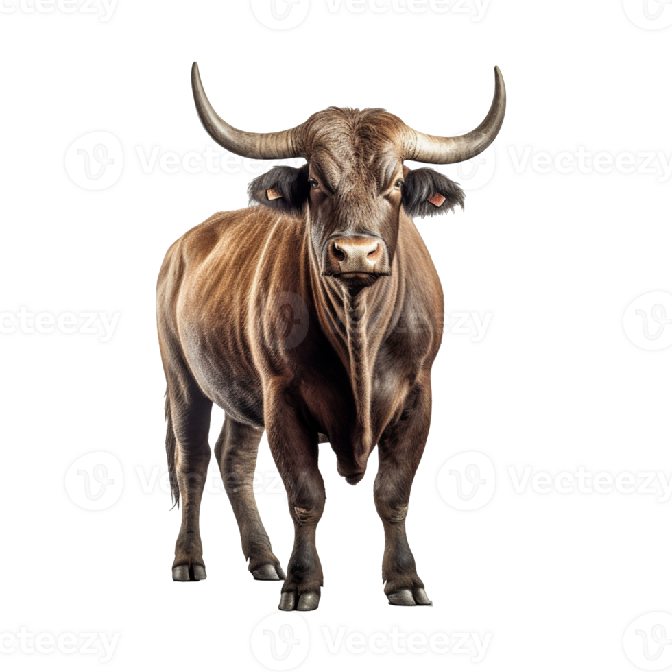 bull isolated on background with png