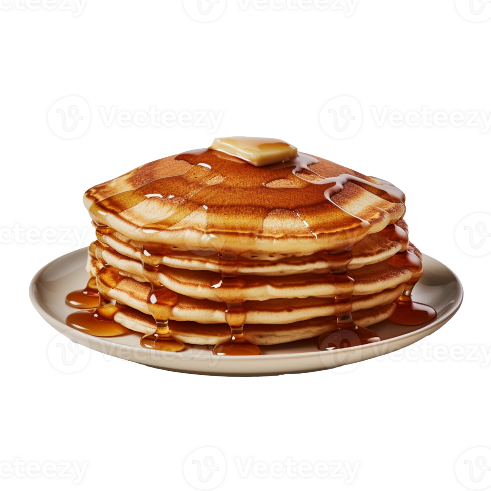 Pancakes isolated on background with png