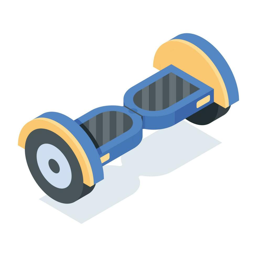 Modern isometric icon of hoverboard vector