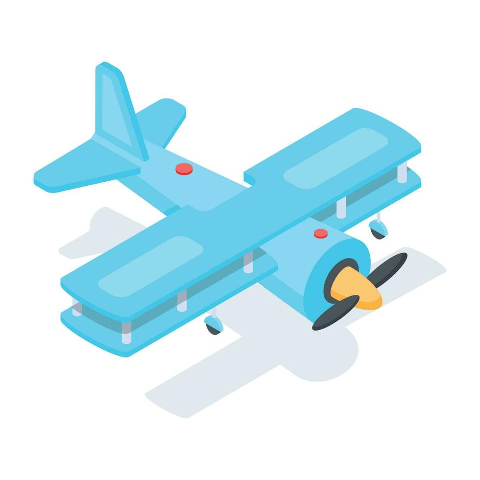 Modern isometric icon of aeroplane vector