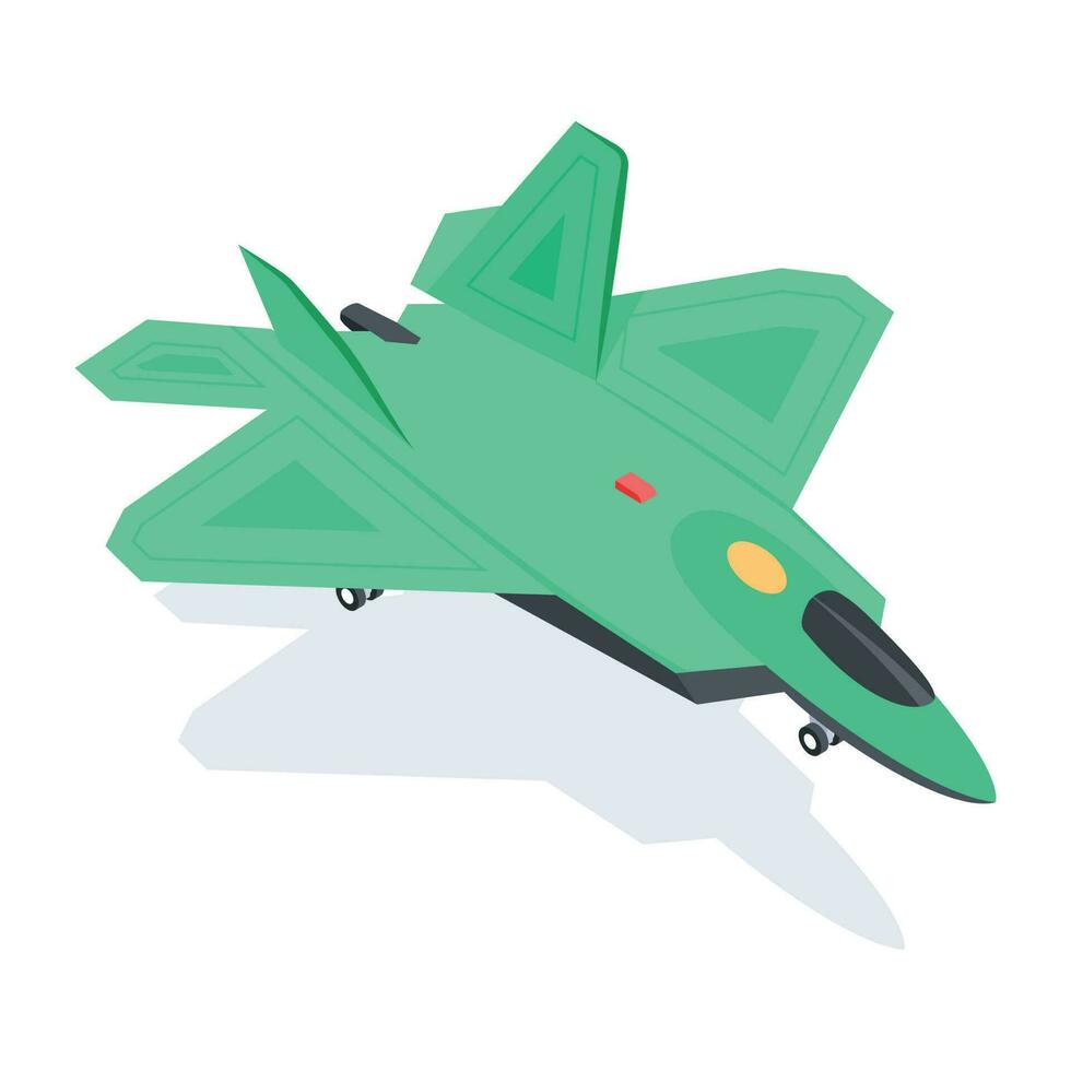 Modern isometric icon of aeroplane vector