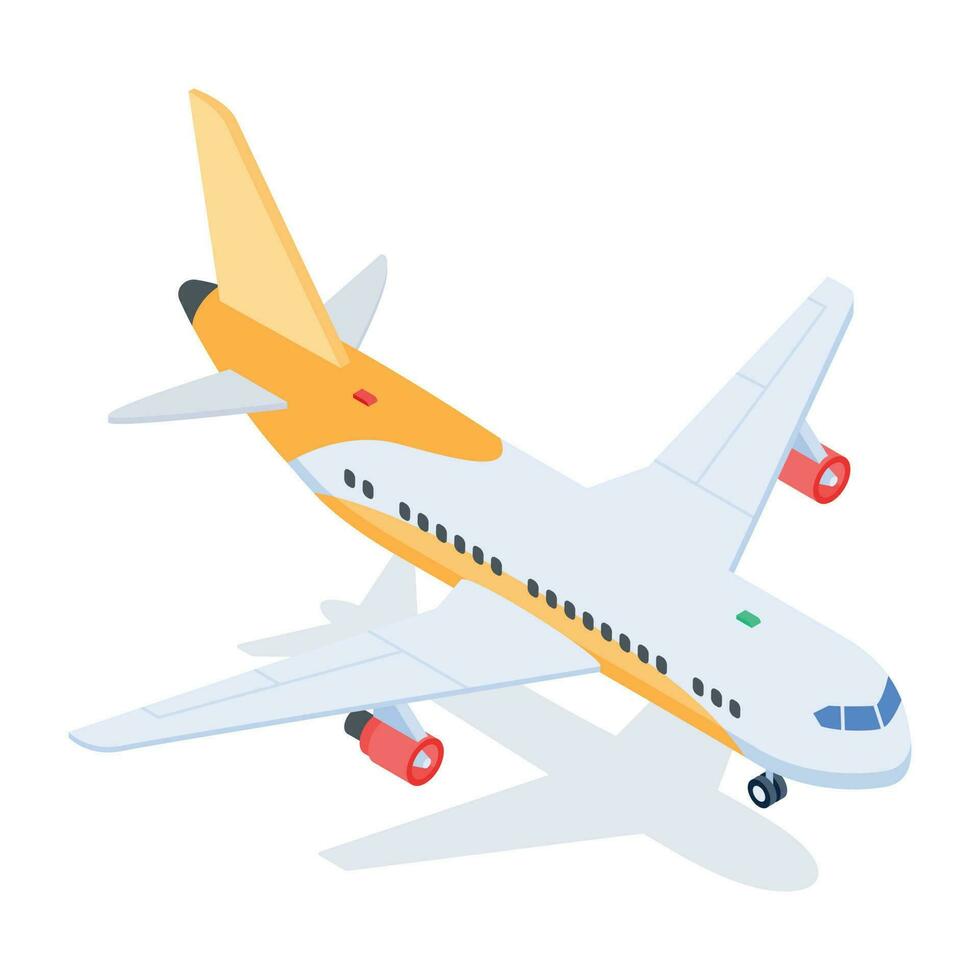 Modern isometric icon of aeroplane vector