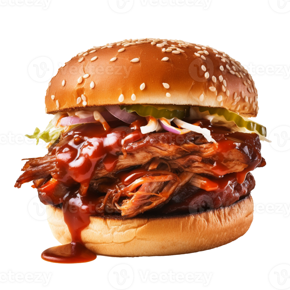 Hamburger isolated on background with png