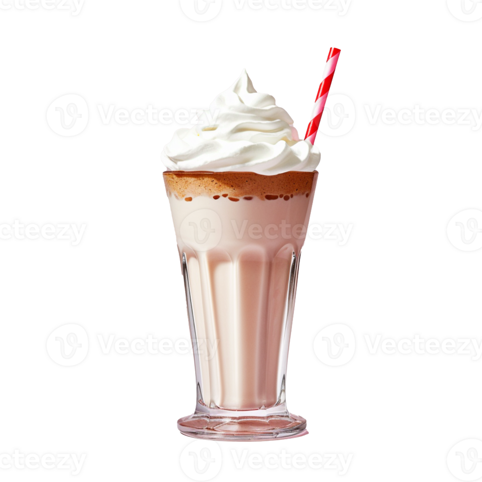 Milkshake isolated on background with png