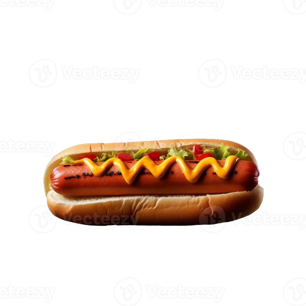Hot Dog isolated on background with png