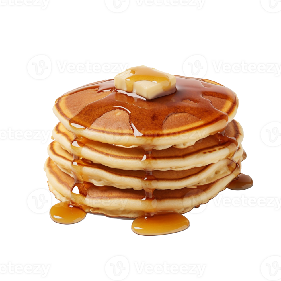 Pancakes isolated on background with png