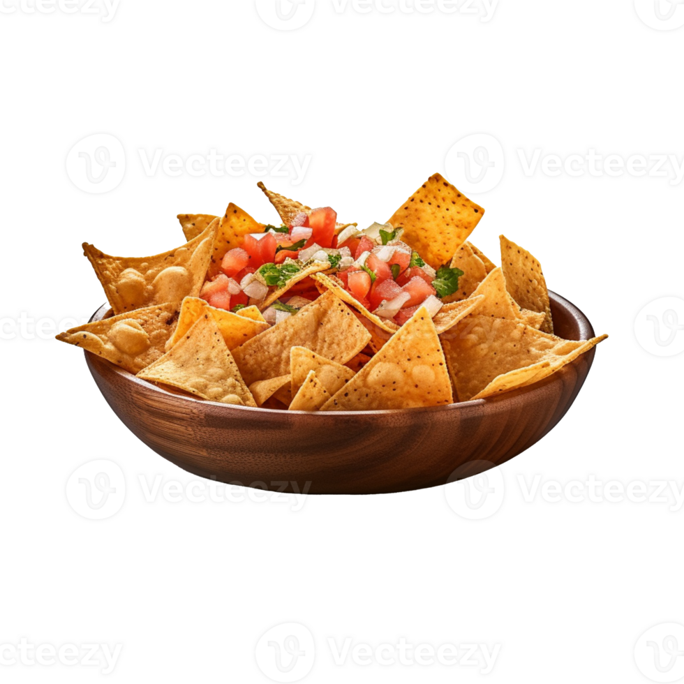 Nachos isolated on background with png