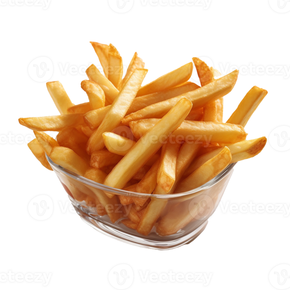 French Fries isolated on background with png