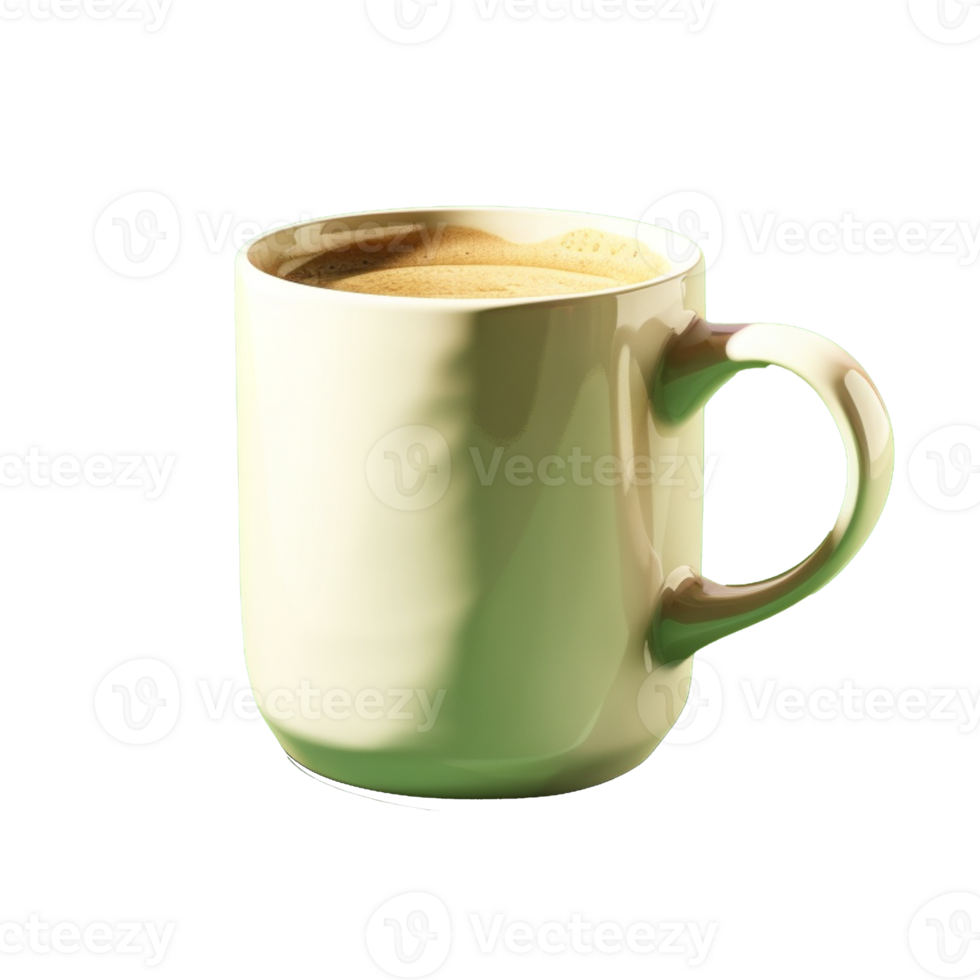 hot coffee mug isolated on background with png