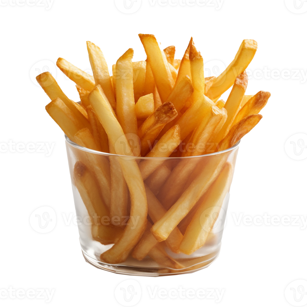 French Fries isolated on background with png