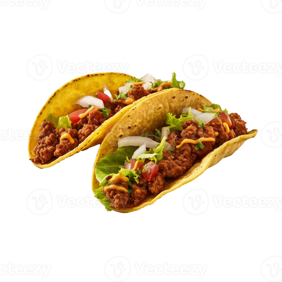 tacos isolerat på bakgrund med generativ ai png