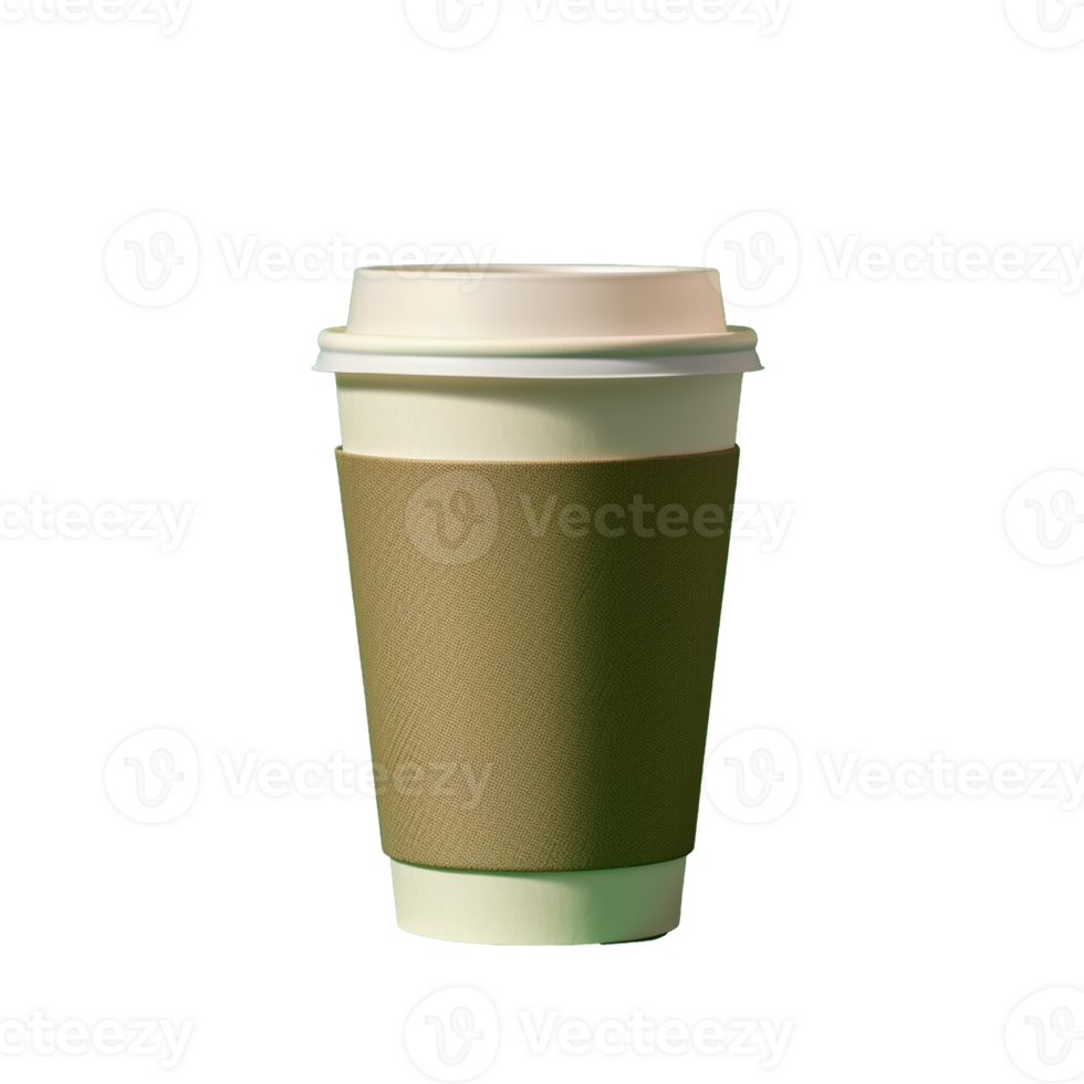 paper coffee mugs isolated on background with png