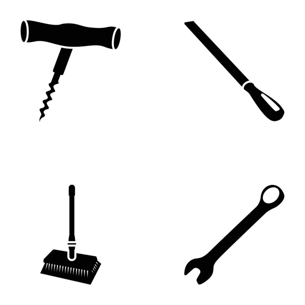 Tools Flat Vector Icon Set