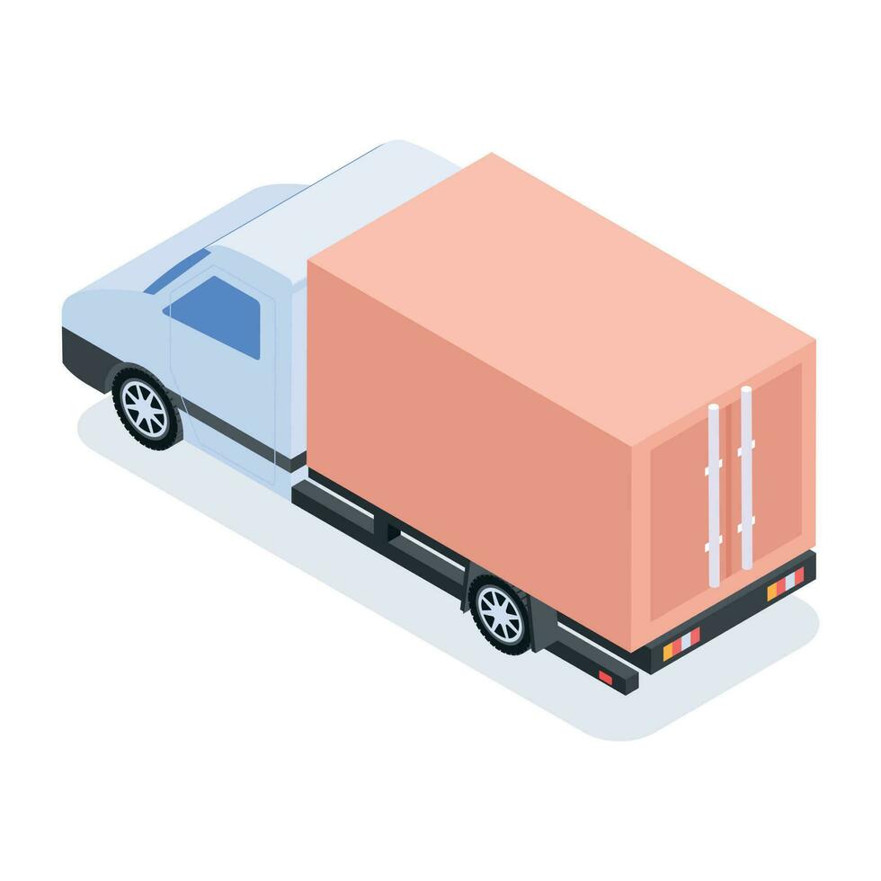 Isometric icon of public Transport vector