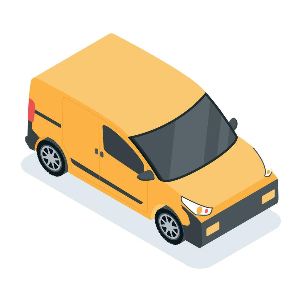 Isometric icon of public Transport vector