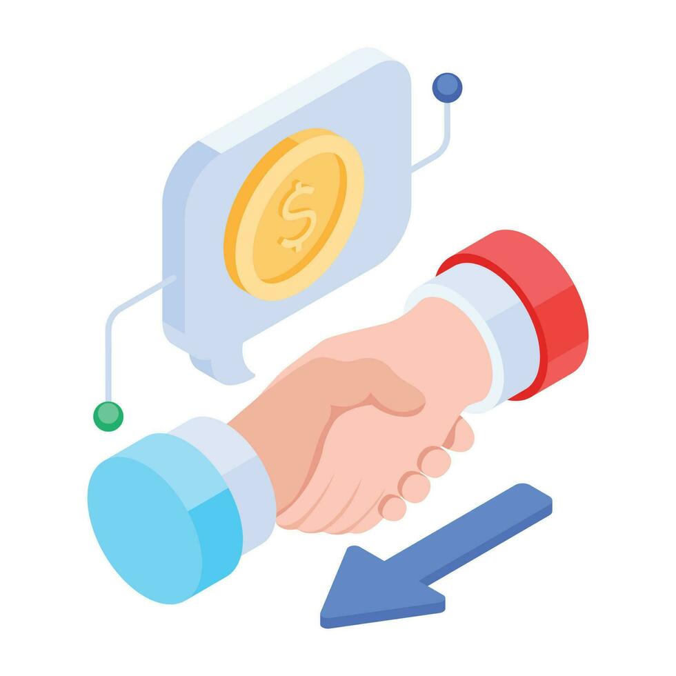 3d icon of money dealing vector