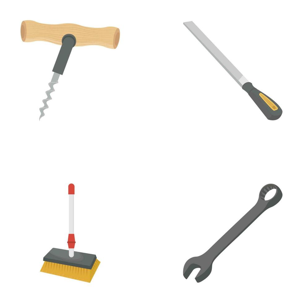 Tools Flat Vector Icon Set