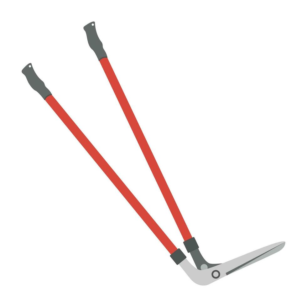 Long handle ending with two blades denoting law shear icon vector