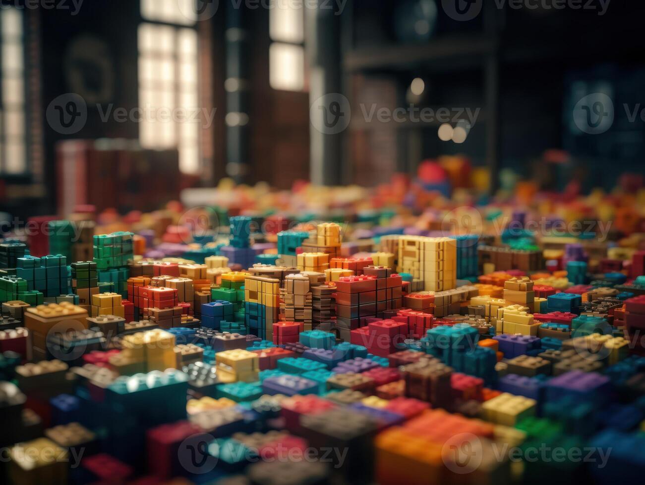 Futuristic plastic cubes background Abstract geometric mosaic grid Square tiles pattern technology photo