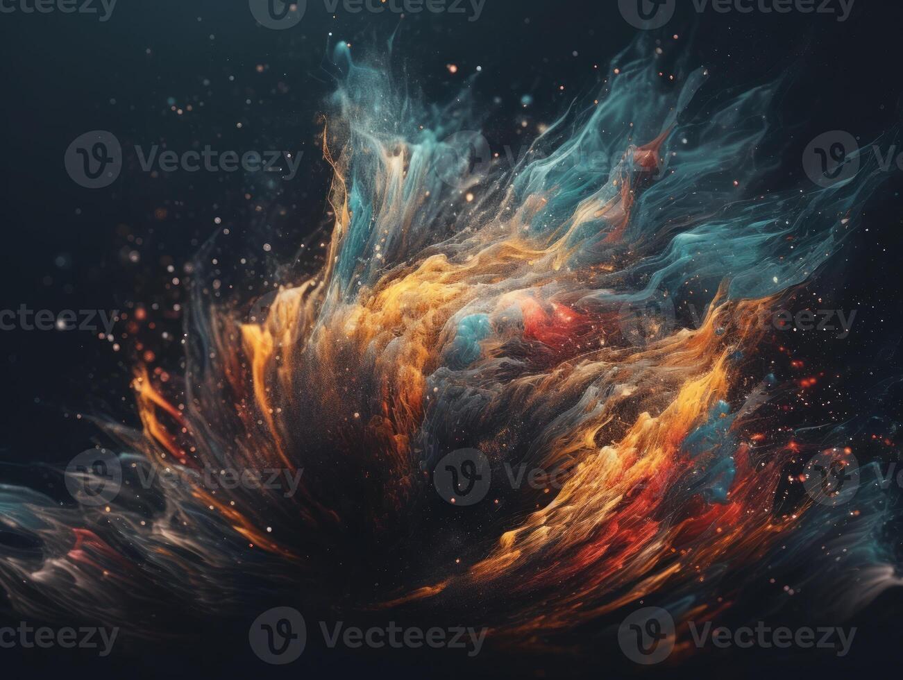 Abstract fractal. Fractal art background for creative design. Decoration for wallpaper, desktop, poster, cover booklet. Created with technology photo