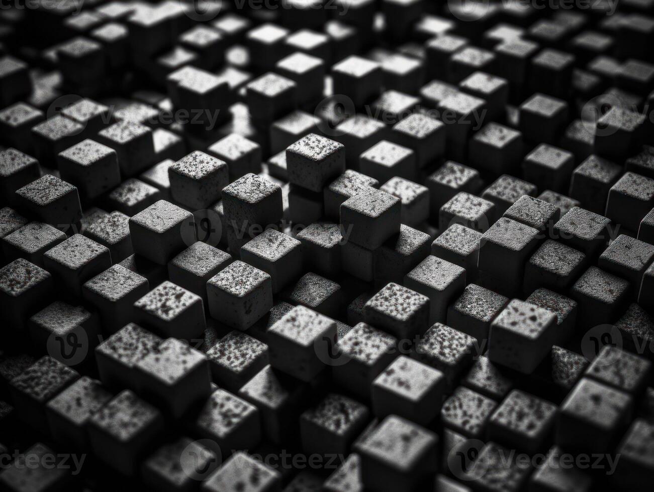 Futuristic cubes background Abstract geometric mosaic grid Square tiles pattern technology photo